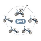 P&M Turbo 5in1 Multifunkciós tricikli - Ocean Blue