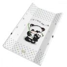 Babastar merev pelenkázó lap 50*80 cm - szürke panda és mamája