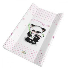   Babastar merev pelenkázó lap 50*80 cm - rózsaszín panda és mamája