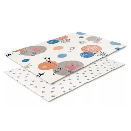 Lorelli Összehajtható 2 oldalas thermo játszószőnyeg 120x180cm - Blue Ocean & stars 