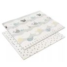 Lorelli Összehajtható 2 oldalas thermo játszószőnyeg 180x200cm - Grey Waves & stars