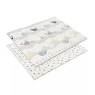 Lorelli Összehajtható 2 oldalas thermo játszószőnyeg 180x200cm - Grey Waves & stars