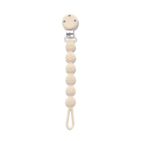 Lorelli Természetes szilikon cumitartó lánc - Beige