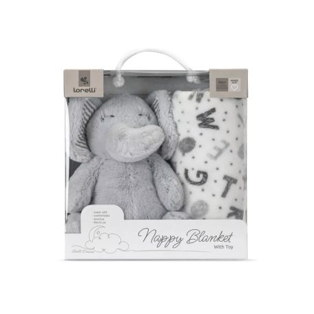 Lorelli Nappy takaró 75x90 cm - Grey Elephant 