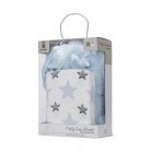 Lorelli Poffy Duo takaró 75x90 cm párnával 45x30 cm - White Blue Teddy Bear