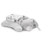 Lorelli Poffy Duo takaró 75x90 cm párnával 45x30 cm - White Grey Teddy Bear