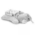 Lorelli Poffy Duo takaró 75x90 cm párnával 45x30 cm - White Grey Teddy Bear