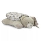 Lorelli Poffy Duo takaró 75x90 cm párnával 45x30 cm - White Beige Teddy Bear