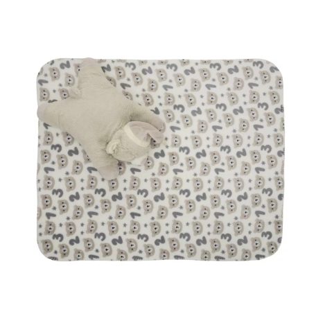 Lorelli Poffy Duo takaró 75x90 cm párnával 45x30 cm - White Beige Teddy Bear