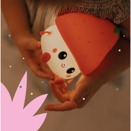 MARY'S Ecolight éjszakai fény - eperke piros/fehér