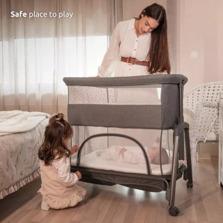 Lorelli Layla 2 az 1-ben babaöböl és járóka - Black / wooden