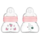 Mam  Feel Good 90ml  Premium üvegből készült cumisüveg Extra lassú átfolyás 0+ rózsaszín