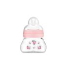 Mam  Feel Good 90ml  Premium üvegből készült cumisüveg Extra lassú átfolyás 0+ rózsaszín