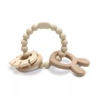 Lorelli Nyuszi szilikon és bükkfa rágóka - Natural Beige