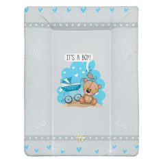   Babastar puha pelenkázó lap 50*70 cm - It's a boy ! maci babakocsi szürke