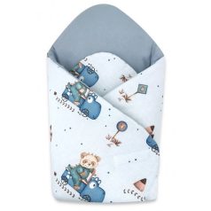 Baby Shop kókuszpólya 75x75cm - Kék Dinó Autó 