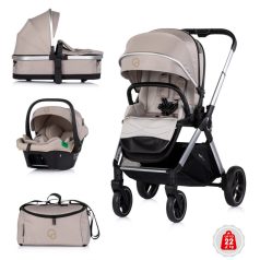 Chipolino Euphoria 3 az 1-ben újszülött babakocsi - Latte