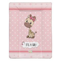   Babastar puha pelenkázó lap 50*70 cm - It's a girl ! zsiráf rózsaszín