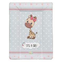   Babastar puha pelenkázó lap 50*70 cm - It's a girl ! zsiráf szürke