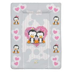Babastar puha pelenkázó lap 50*70 cm - Pingvinek szürke 