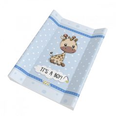   Babastar puha 2 ékes pelenkázó lap 50*70 cm - it's a boy ! zsiráf kék