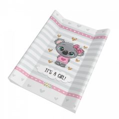   Babastar merev pelenkázó lap 50*70 cm - It's a girl ! koala szürke