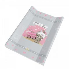   Babastar merev pelenkázó lap 50*70 cm - It's a girl ! maci babakocsi szürke 