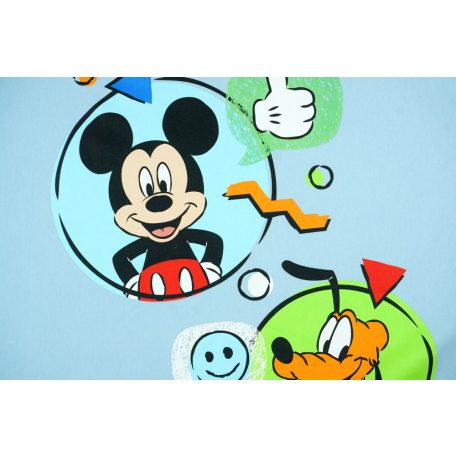 Disney Mickey és Plútó wellsoft béléses pamut babatakaró  70x90cm - kék