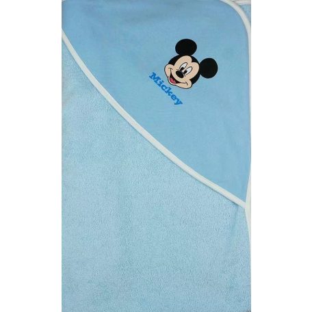 Disney Mickey kapucnis törölköző 100x100 cm - kék