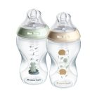 Tommee Tippee Natural Start 2*340ml cumisüveg 3 hó + (Süni/ Béka)