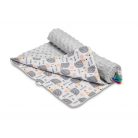 Sensillo kétoldalas babapléd 75x100cm - szürke süni