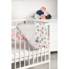 Sensillo kétoldalas babapléd 75x100cm - szürke süni