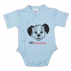   Rövid ujjú elöl patentos kisfiú body 101 kiskutya mintával  (44) - kék