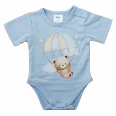 Rövid ujjú baba body kék maci (50)