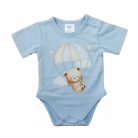 Rövid ujjú baba body kék maci (50)