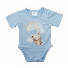 Rövid ujjú baba body kék maci (50)