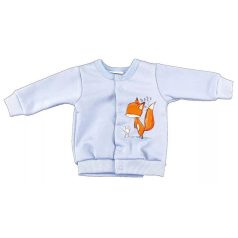 Belül bolyhos baba kocsikabát Róka mintával kék (74)