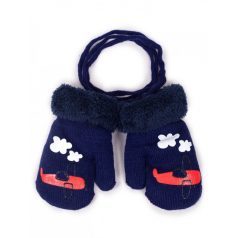Yo! Bébi téli kesztyű 10 cm - Kék repülőgép