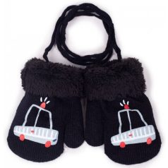 Yo! Bébi téli kesztyű 10 cm - Fekete autó 