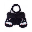 Yo! Bébi téli kesztyű 10 cm - Fekete autó 
