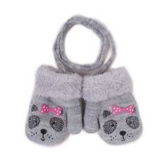 Yo!club téli kesztyű 12 cm - szürke/kutya