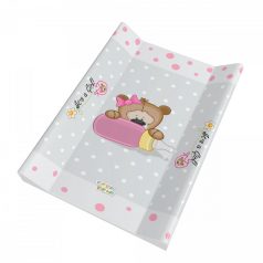   Babastar merev pelenkázó lap 50*80 cm - It's a girl ! maci cumisüveg szürke 