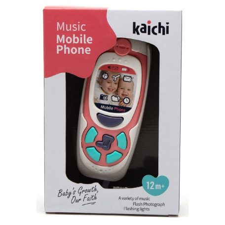 Chipolino Gyerekjáték mobiltelefon zenével és fénnyel - pink