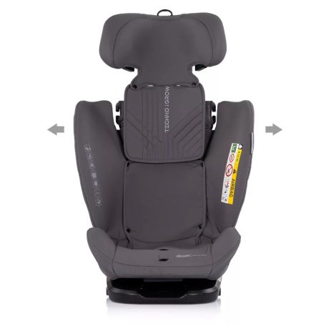 Chipolino Techno iGrow autósülés Isofix 40-150cm - charcoal 