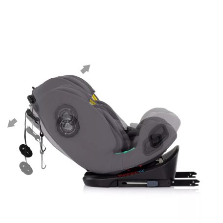 Chipolino Techno iGrow autósülés Isofix 40-150cm - charcoal 