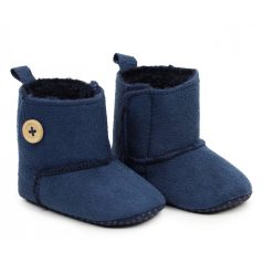   Yoclub babakocsi cipő 6-12 hó - sötétkék/gomb díszítéssel