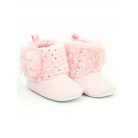 Yoclub babakocsi cipő 0-6 hó - rózsaszín/masnival, arany díszítéssel