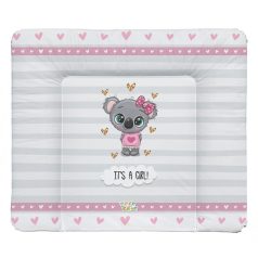   Babastar puha pelenkázó lap 85*75 cm - It's a girl ! koala szürke 
