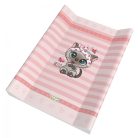 Babastar puha 2 ékes pelenkázó lap 50*70 cm - Rózsaszín cica pillangóval 