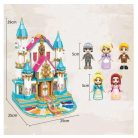 QMAN® 32015 készségfejlesztő építőjáték lányoknak 1169 db építőkocka - Leah hercegnő hatalmas virágkastélya